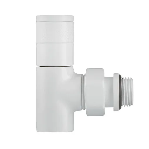 Комплект вентилей запорных угловых ½" в/н Royal Thermo Piano белый RTE 56.0012