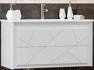 Тумба-умывальник подвесной Opadiris Луиджи 100 белый матовый 00-00006177+641235, 1