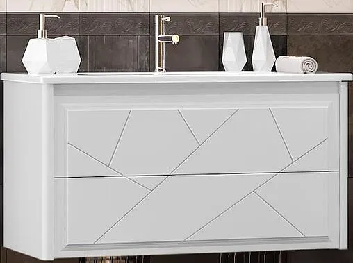 Тумба-умывальник подвесная Opadiris Луиджи 100 белый матовый 00-00006177+641235