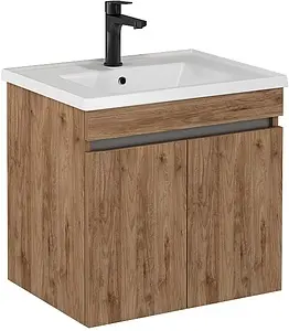 Тумба-умывальник подвесная ISVEA Trio 65 орех 24TRS162065I Тумба-умывальник подвесная ISVEA Trio 65 орех 24TRS162065I, 1