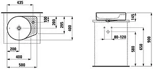 Раковина Laufen Val 50 белый 8.1228.1.000.104.1, 2