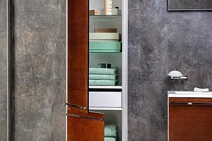 Шкаф-пенал подвесной Ravak Clear 40 L вишня/белый X000000762, 4