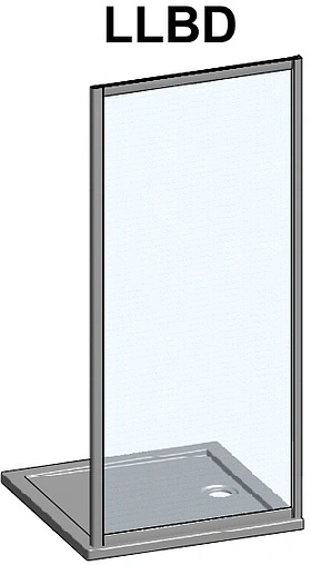 Боковая стенка 1000мм прозрачное стекло Roltechnik Lega Line LLBD/1000 white 412-1000000-04-02
