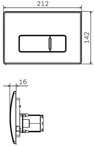 Клавиша смыва для унитаза Am.Pm Pro M I048051 хром глянцевый