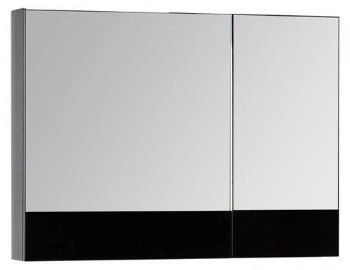 Шкаф-зеркало Aquanet Верона 90 L черный 00172340