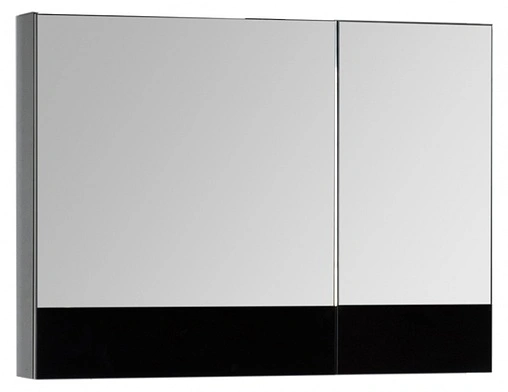 Шкаф-зеркало Aquanet Верона 90 L чёрный 00172340