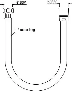 Шланг для душа Jaquar 150см хром SHA-CHR-571, 2