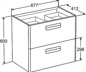 Тумба-умывальник подвесная Roca GAP 70 белый глянец ZRU9302878+327471000 Тумба-умывальник подвесная Roca GAP 70 белый глянец ZRU9302878+327471000, 2