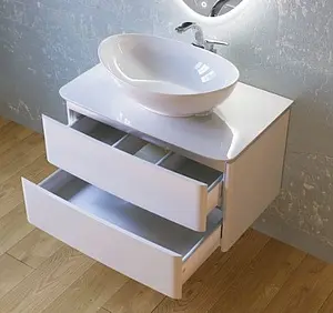 Тумба-умывальник подвесная Raval Moon 75 белый Moo.01.75/P/W+30366 Тумба-умывальник подвесная Raval Moon 75 белый Moo.01.75/P/W+30366, 3