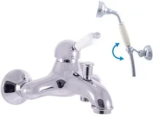 Смеситель для ванны Rav Slezak Labe хром/белый L554.5/2, 1