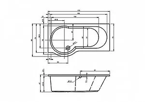 Ванна акриловая Riho DORADO 170x90 R BA8000500000000, 4