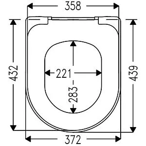 Крышка-сиденье для унитаза с микролифтом Villeroy&Boch Antao черный 8M67S1R7, 2