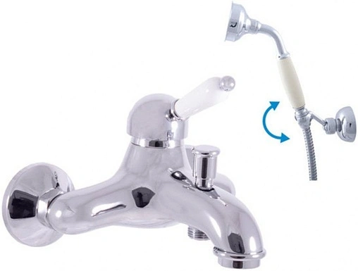 Смеситель для ванны Rav Slezak Labe хром/белый L554.5/2