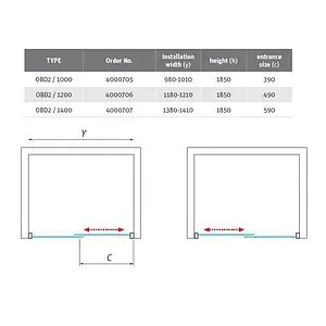 Дверь в нишу 1000мм прозрачное стекло Roltechnik Sanipro OBDO1/1000 4000710 Дверь в нишу 1000мм прозрачное стекло Roltechnik Sanipro OBDO1/1000 4000710, 2