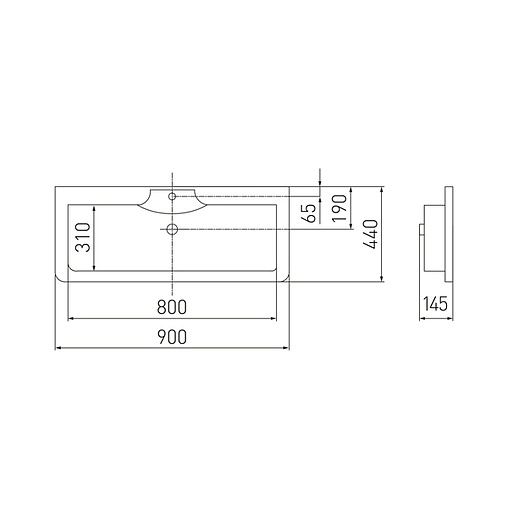 Раковина Aquaton Сиена М 90 белый 1A70623KSN010