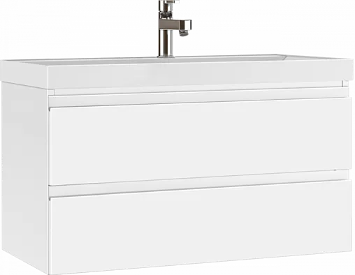 Тумба-умывальник подвесной Домино Graffo 100 белый DGr2403T+4670142930051