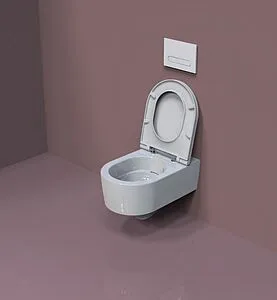 Унитаз подвесной безободковый ISVEA SistemaА Clearim белый 10SL02001SV Унитаз подвесной безободковый ISVEA SistemaА Clearim белый 10SL02001SV, 3