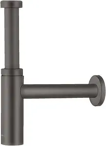 Сифон бутылочный для раковины Hansgrohe Flowstar S шлифованный чёрный хром 52105340, 1
