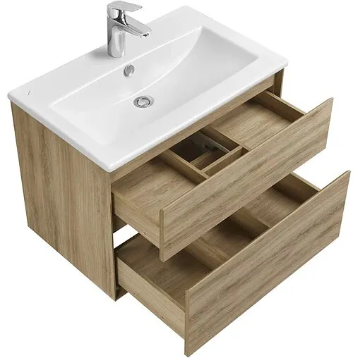 Тумба-умывальник подвесная Aquaton Либерти 75 дуб эльвезия 1A2795K0LYC70