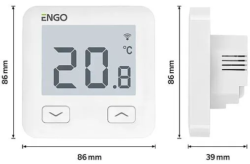 Проводной комнатный терморегулятор Wi-Fi ENGO белый E10-W