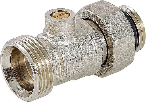 Вентиль для нижнего подключения запорный прямой ¾"ек x ¾"ек (½"н) Valtec VT.345R.N.05