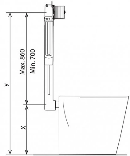 Смывной бачок скрытого монтажа BelBagno BB025-CS