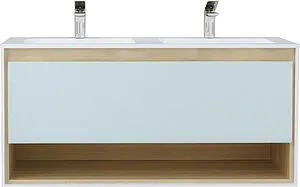 Тумба-умывальник подвесная Jorno Glass 120 белый/дуб сонома Gla.01.122/P/W+Mol.08.120/W Тумба-умывальник подвесная Jorno Glass 120 белый/дуб сонома Gla.01.122/P/W+Mol.08.120/W, 1