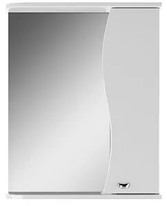 Шкаф-зеркало Айсберг Волна 55 R белый DA1045HZ, 5