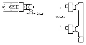 Смеситель для душа Jacob Delafon Toobi хром E8962-CP Смеситель для душа Jacob Delafon Toobi хром E8962-CP, 2