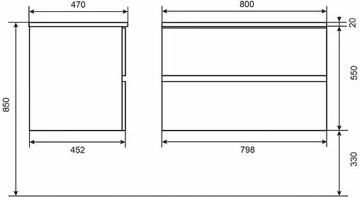 Тумба-умывальник подвесная Uperwood Barsa 80 дуб сонома/чёрный матовый 293020543 Тумба-умывальник подвесная Uperwood Barsa 80 дуб сонома/чёрный матовый 293020543