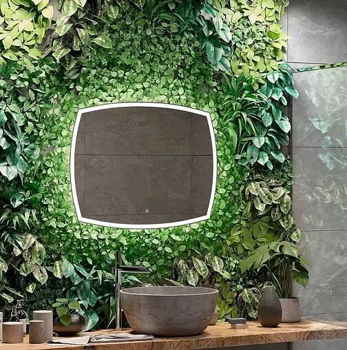 Зеркало с подсветкой Continent Lucia Led 70x90 с подогревом белый ЗЛП692