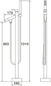 Смеситель для ванны напольный Swedbe Spira хром 4010 Смеситель для ванны напольный Swedbe Spira хром 4010, 2