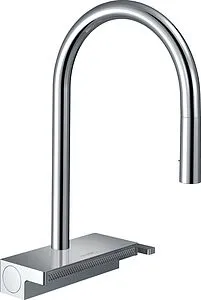 Смеситель для кухни с выдвижным изливом Hansgrohe Aquno Select M81 170 3jet хром 73837000 Смеситель для кухни с выдвижным изливом Hansgrohe Aquno Select M81 170 3jet хром 73837000, 1