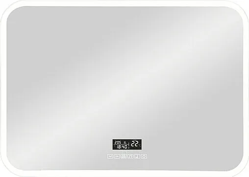Зеркало с подсветкой Continent Demure Led 100x70 с музыкальным блоком, с подогревом белый ЗЛП259