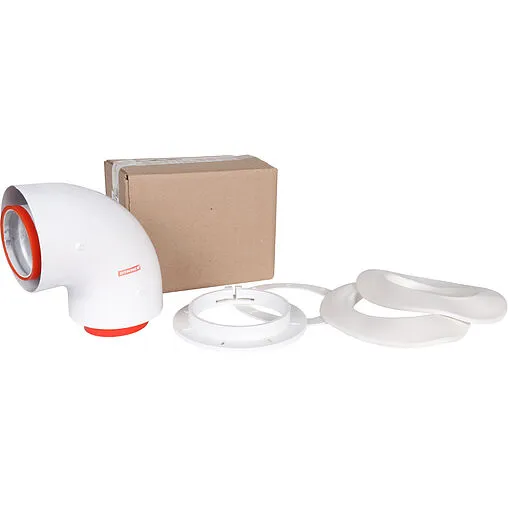 Колено стартовое коаксиальное Ø 60/100мм (алюм.) Rommer RCA-6010-240190