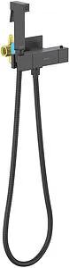 Гигиенический душ с термостатом Aquatek Либра чёрный матовый AQ1028MB, 1
