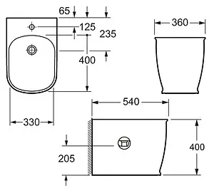 Биде напольное BelBagno Prado белый BB10150B, 3