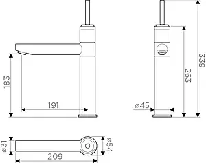 Смеситель для кухни Omoikiri Aomori C хром 4994119, 2