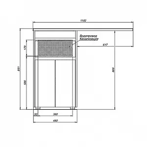 Тумба под умывальник напольная Aquanet Токио 48 белый 00237744, 3