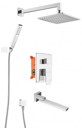 Душевая система со смесителем для ванны Swedbe Platta хром 5546