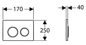 Клавиша смыва для унитаза Aquatek KDI-0000004 хром глянцевый Клавиша смыва для унитаза Aquatek KDI-0000004 хром глянцевый, 2