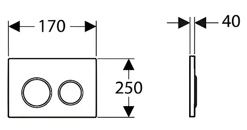 Клавиша смыва для унитаза Aquatek KDI-0000004 хром глянцевый Клавиша смыва для унитаза Aquatek KDI-0000004 хром глянцевый