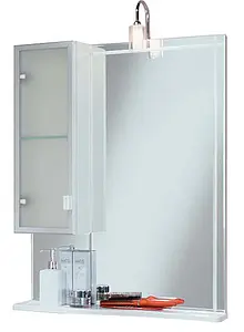 Шкаф-зеркало Aquaton Альтаир 65 L белый 1A100002AR01L, 1