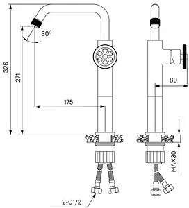 Смеситель для раковины IDDIS Grange графит GRAGMR1i01, 2