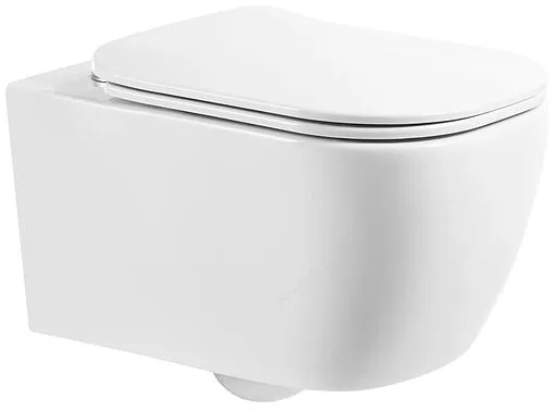 Комплект 5 в 1 BelBagno Genova BB1102CH/BB1102SC/BB002-80/BB014-SR-BIANCO с кнопкой белый глянцевый