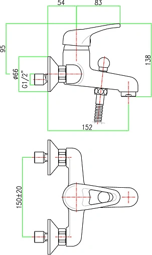 Смеситель для ванны Fiore Planet хром 37CR 1000