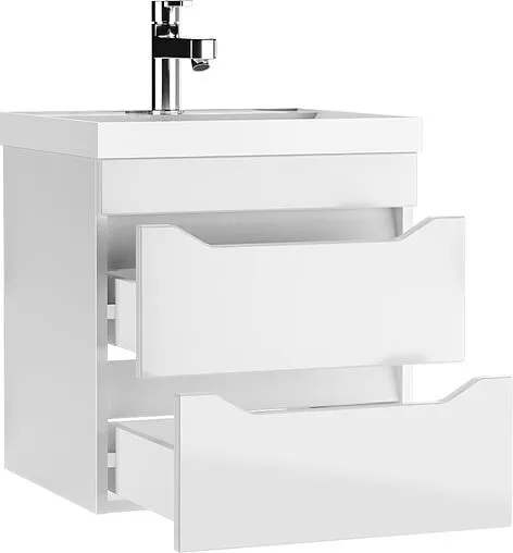 Тумба под умывальник подвесная Айсберг Bazis 50 белый DA5919T