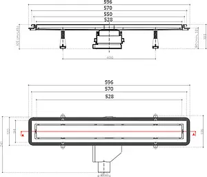 Лоток душевой Set 550мм h=52мм 0.8л/сек Pestan Confluo Premium White Glass Gold Line 550 13100090 Лоток душевой Set 550мм h=52мм 0.8л/сек Pestan Confluo Premium White Glass Gold Line 550 13100090, 4