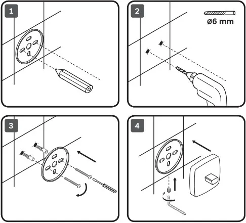 Планка с 5-ю крючками Am.Pm Gem чёрный матовый A9035922 Планка с 5-ю крючками Am.Pm Gem чёрный матовый A9035922, 3