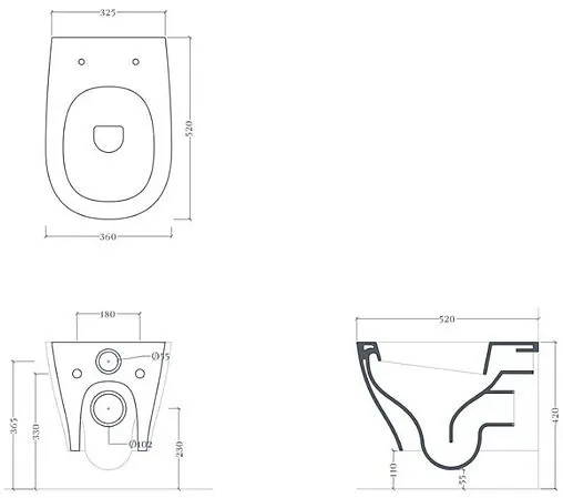 Комплект 7 в 1 ArtCeram Ten 700.101.01 с кнопкой Atelier 702.000.71 и Monet 701.000.71 хром глянцевый